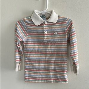 VINTAGE Lacoste Kids Striped Polo Shirt - Multicolor